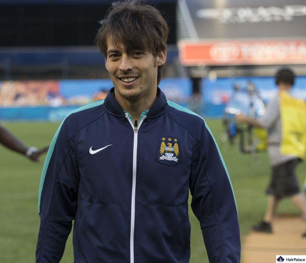 Young David Silva with dense hair