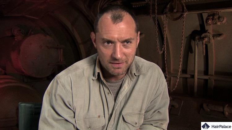 Jude Law's receding hairline in Black Sea movie