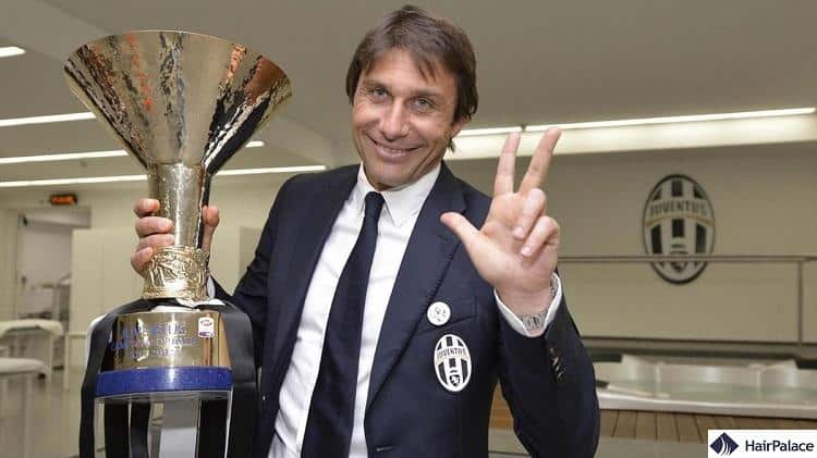 Antonio Conte finally regained all of his hair by the time he started his stint as the caoch of Juventus