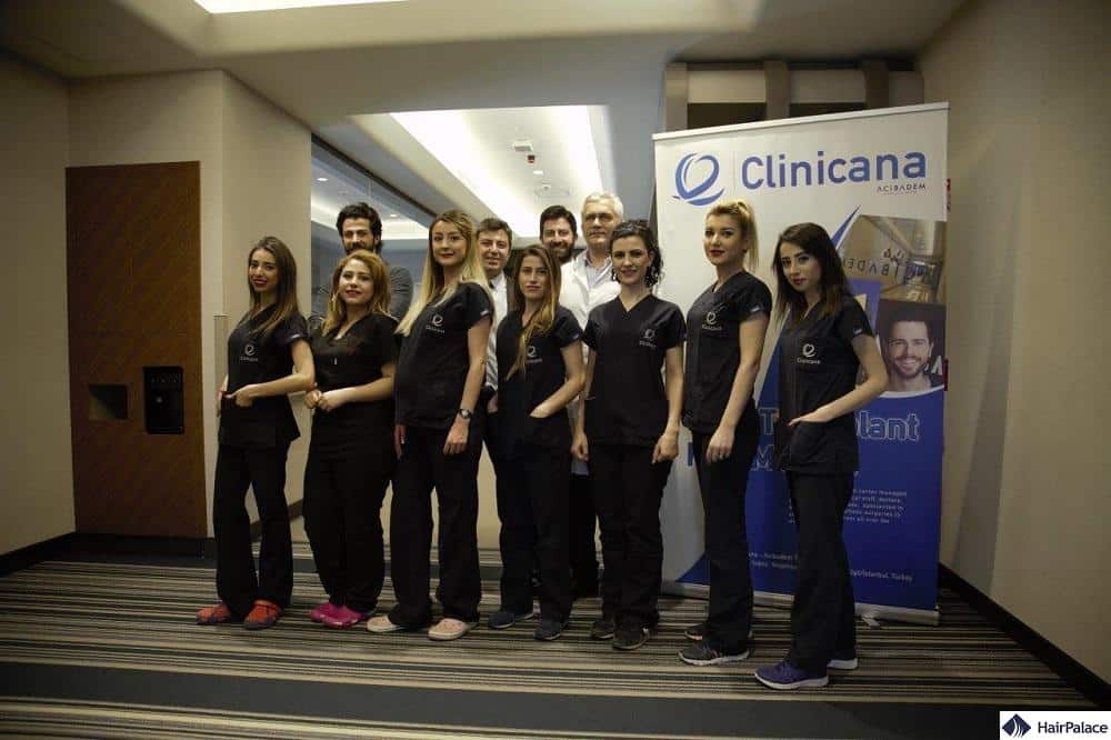 If you get a hair transplant in Turkey at Clinicana, this is the team that wil lcarry out your surgery.