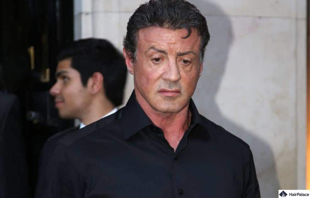 Mature hairline actor Stallone