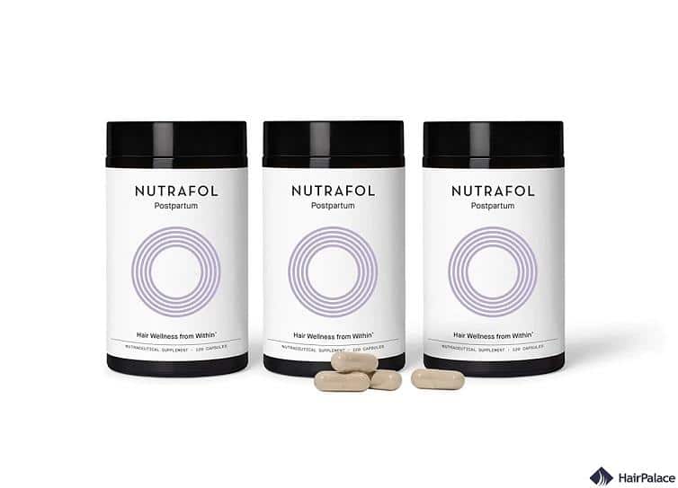 Nutrafol supplement for postpartum hair loss