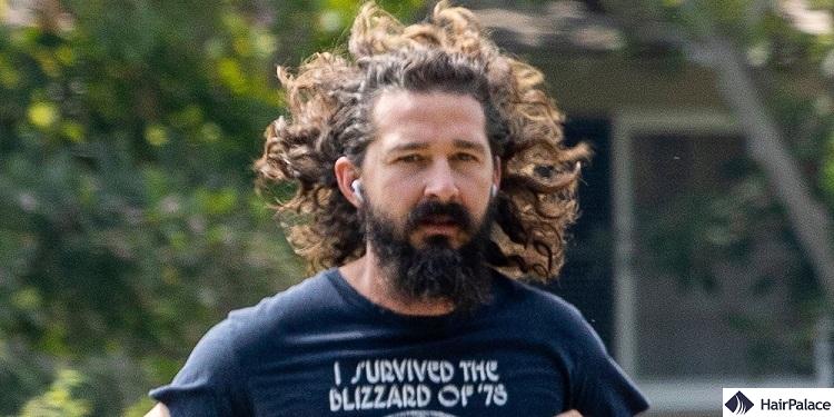 Shia LaBeouf with long hair