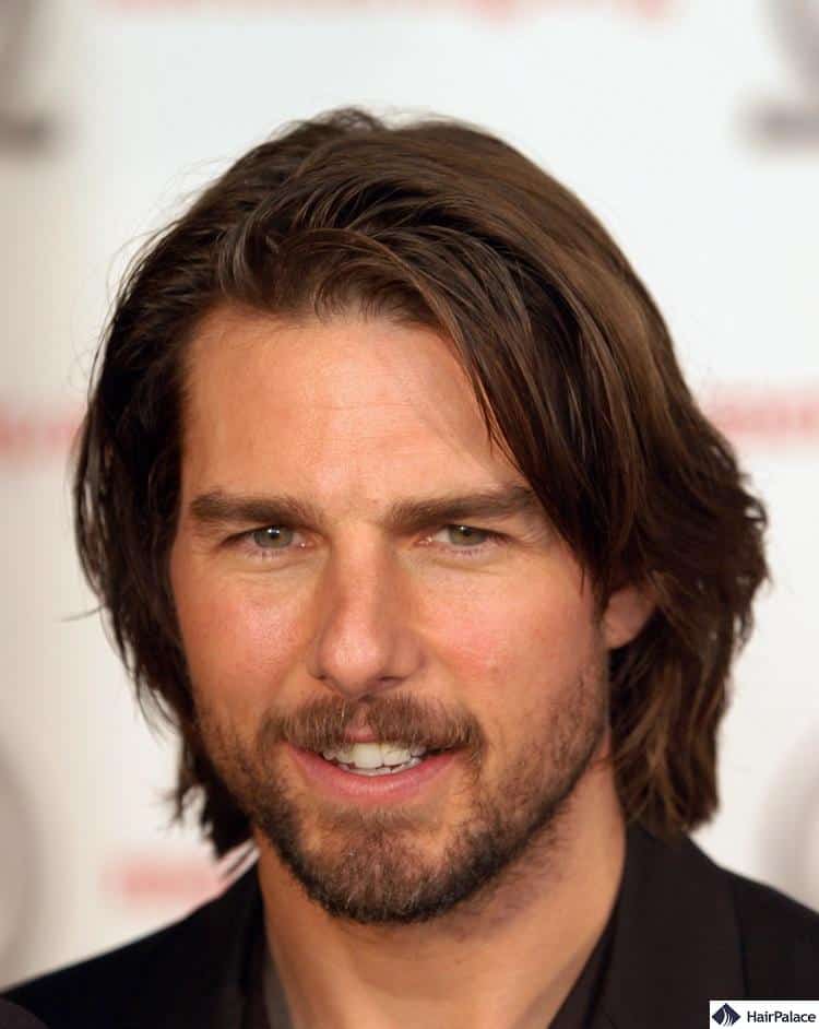 Tom Cruise is one of the most well known male celebrities with long hair