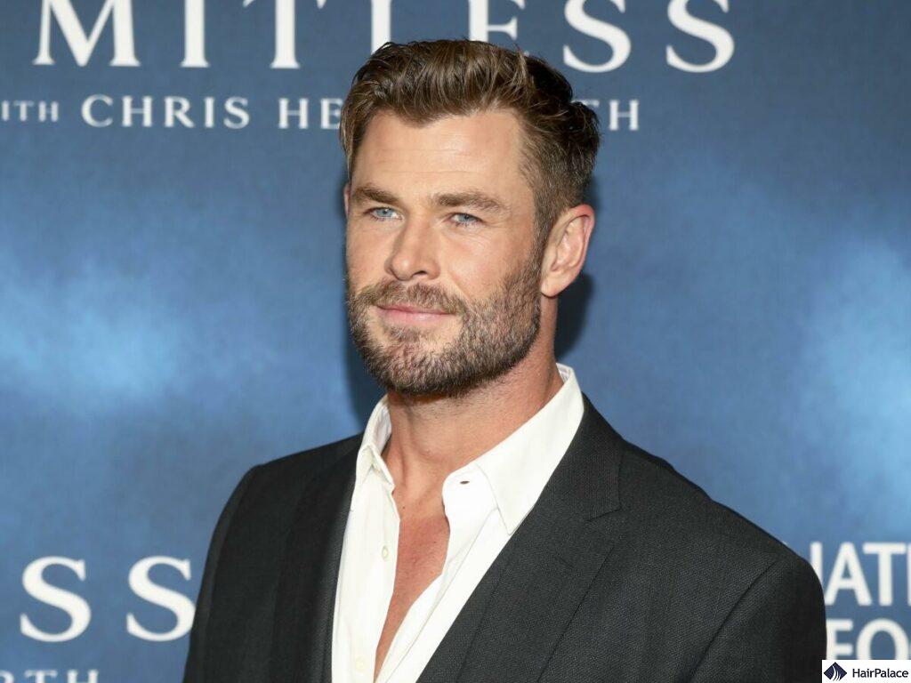 chris hemsworth has a mature hiarline