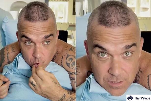 robbie williams mohawk as seen on instagram